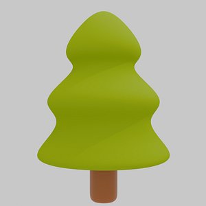 3D low poly tree model