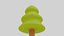 3D low poly tree model