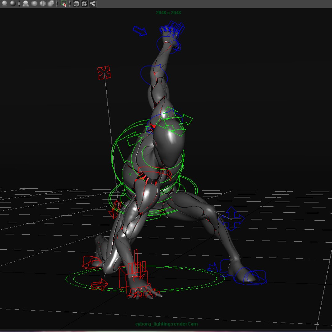 Free 3D Silver Cyborg Rig - TurboSquid 1182008