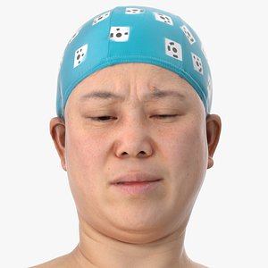3D Mei Human Head Sadness Clean Scan