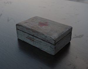 3D Ruined medkit model