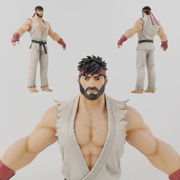 Ryu Lowpoly rigged 3D model - TurboSquid 2034129