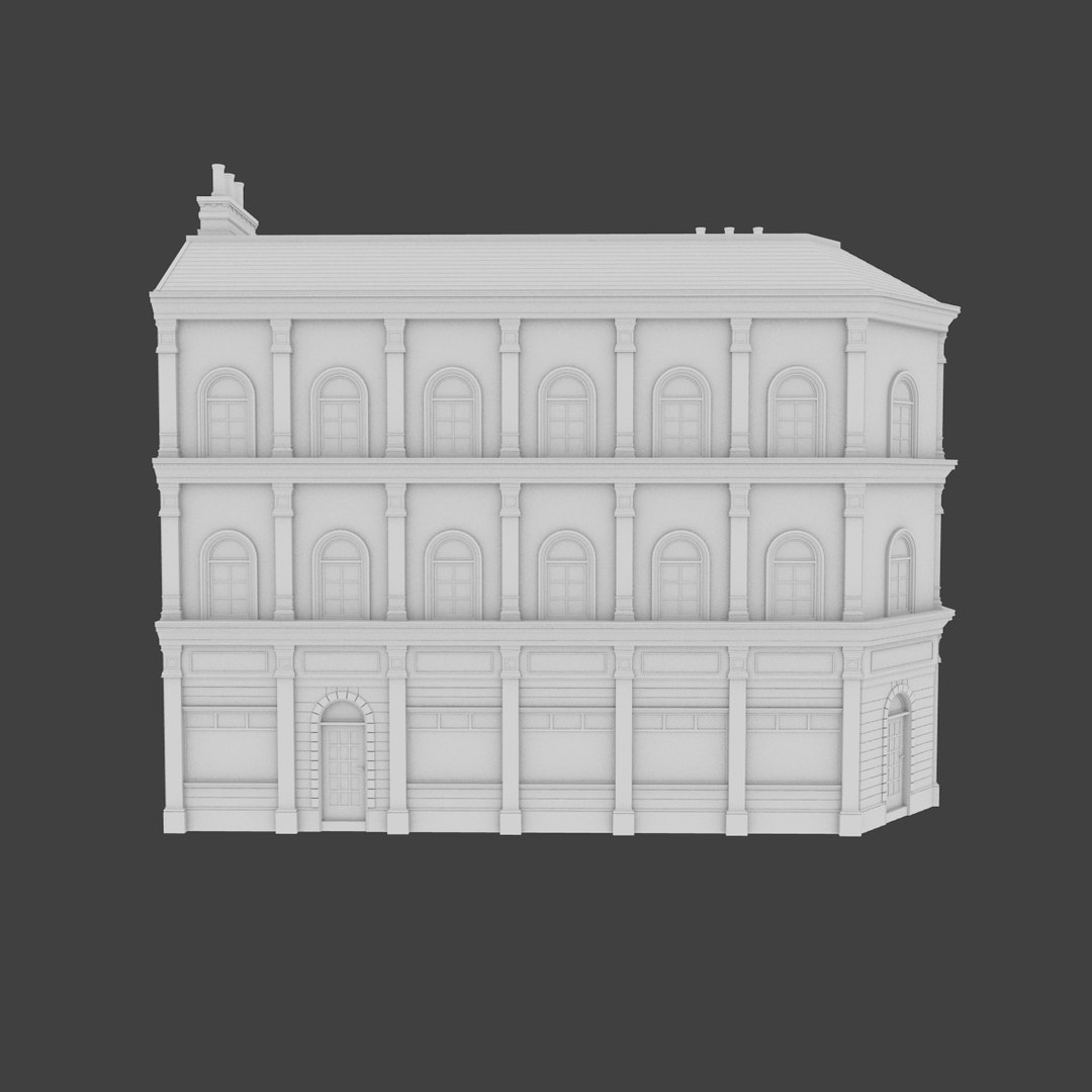 european building exterior 3d obj