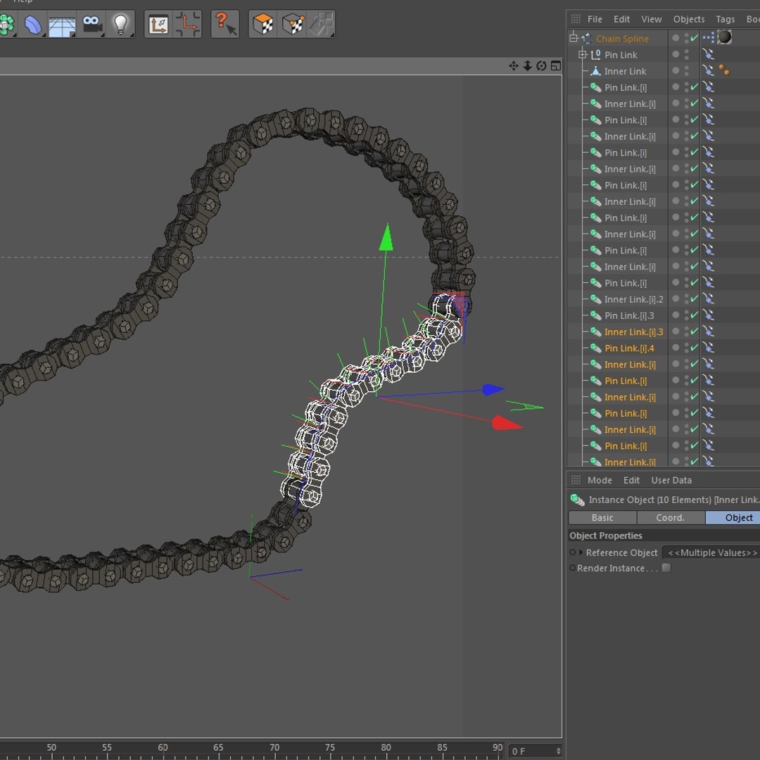 Free C4d Model Xpresso Motorcycle Chain Rig