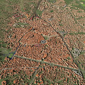 Nimes France - city and urban 3D