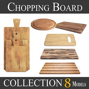 3D wooden cutting board - model