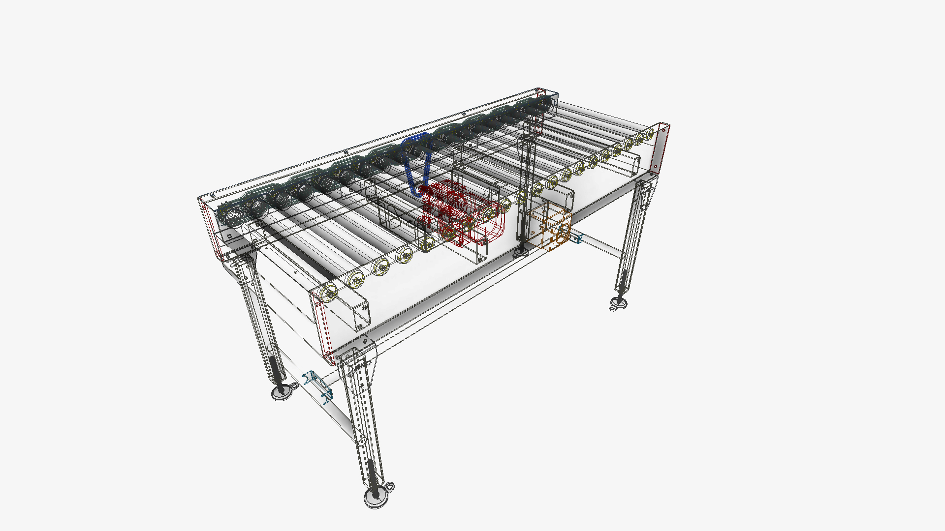 Chain driven roller conveyor 01 3D model TurboSquid 2138871