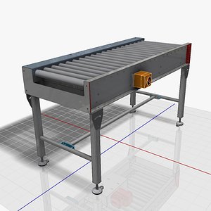 Chain driven roller conveyor 01 3D model