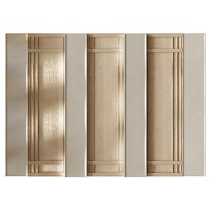 Wall panel wood gypsum 3 model