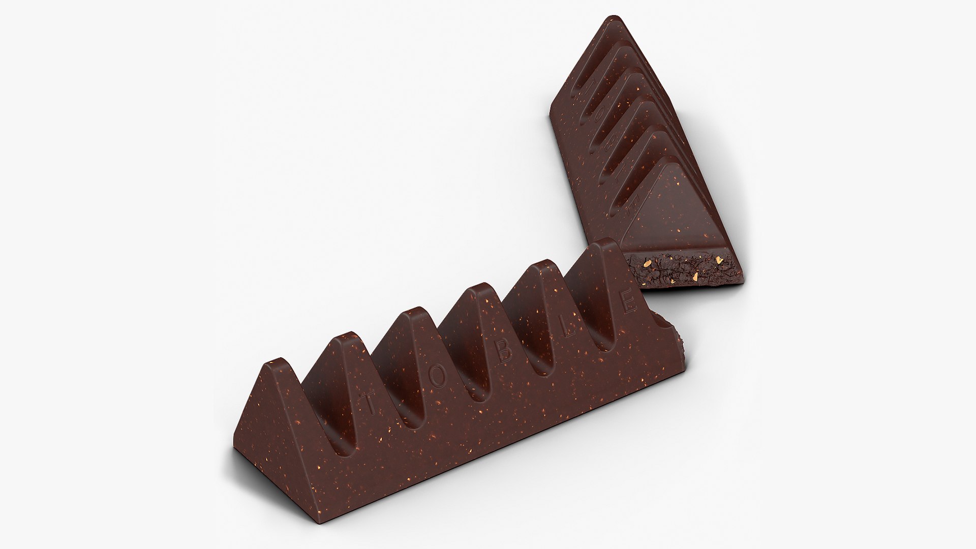 Toblerone Dark Chocolate Split Bar 3D model preview