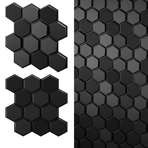 Hexagon Wall 3D panel model