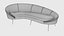 Ico Parisi Style Modern Curved Sofa 01  With Pro Studio Render Scene
