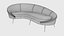 Ico Parisi Style Modern Curved Sofa 01  With Pro Studio Render Scene