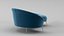 Ico Parisi Style Modern Curved Sofa 01  With Pro Studio Render Scene