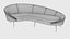 Ico Parisi Style Modern Curved Sofa 01  With Pro Studio Render Scene