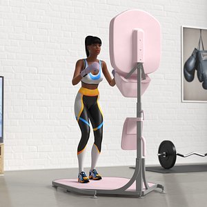 Home Boxing Panel for Womens Fitness Pink