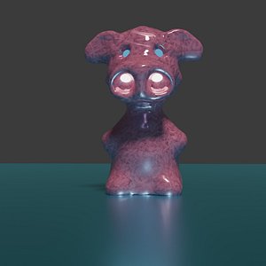3D model Pig with lamps in his snout
