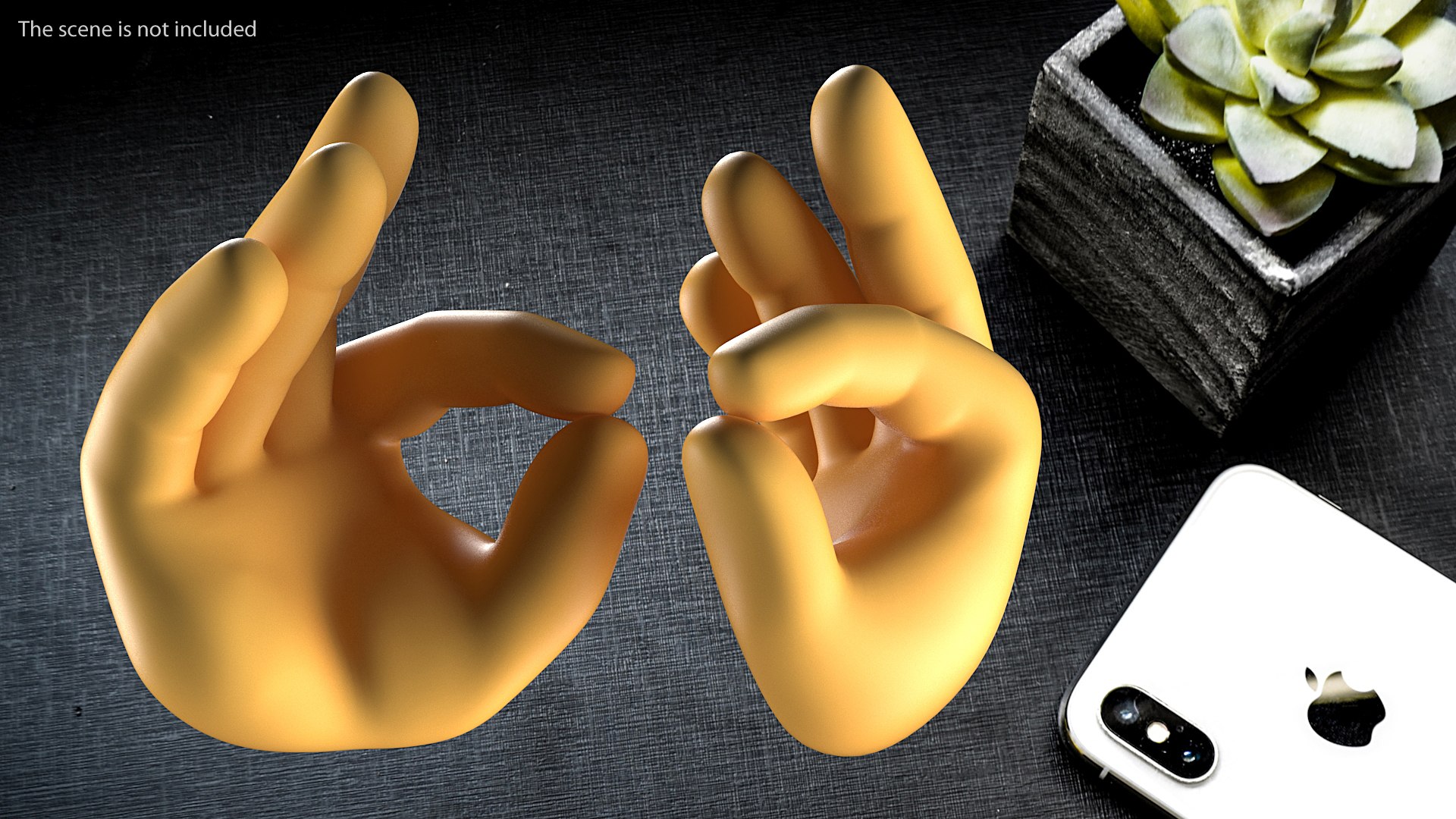 OK Hand Emoji 3D model preview