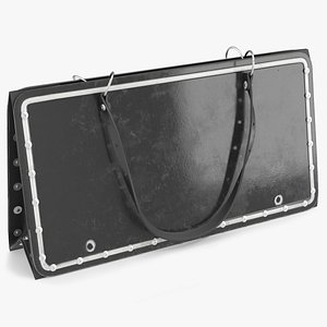 Handmade Car License Plate Bag Black 3D model