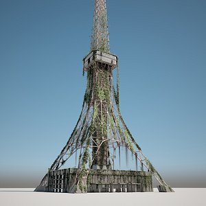 Tokyo Tower Post Apocaliptic 3d Model
