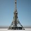 Tokyo Tower Post Apocaliptic 3d Model
