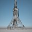 Tokyo Tower Post Apocaliptic 3d Model