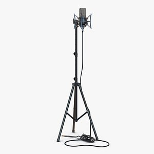 condenser microphone stand generic 3d model