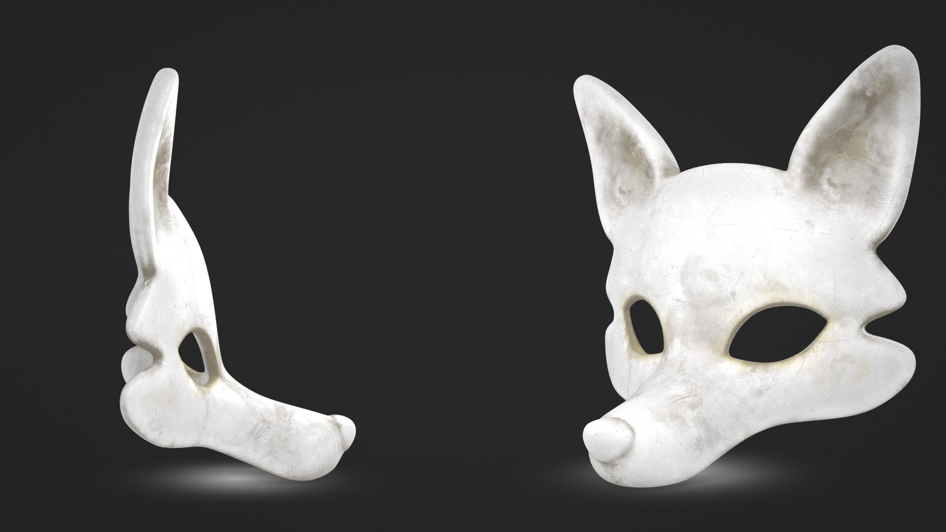 Fox Mask Plaster Model - TurboSquid 2248723