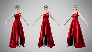 Dress 28 Ruby Velvet With Design
