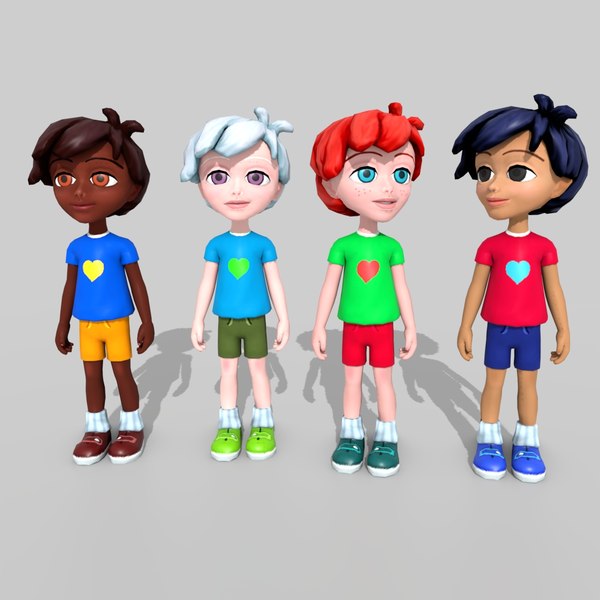 3D Kids Low Poly