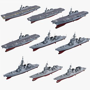 3D model Japan warship Collection 