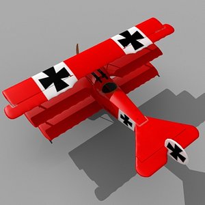 fokker dr 1 red 3d max