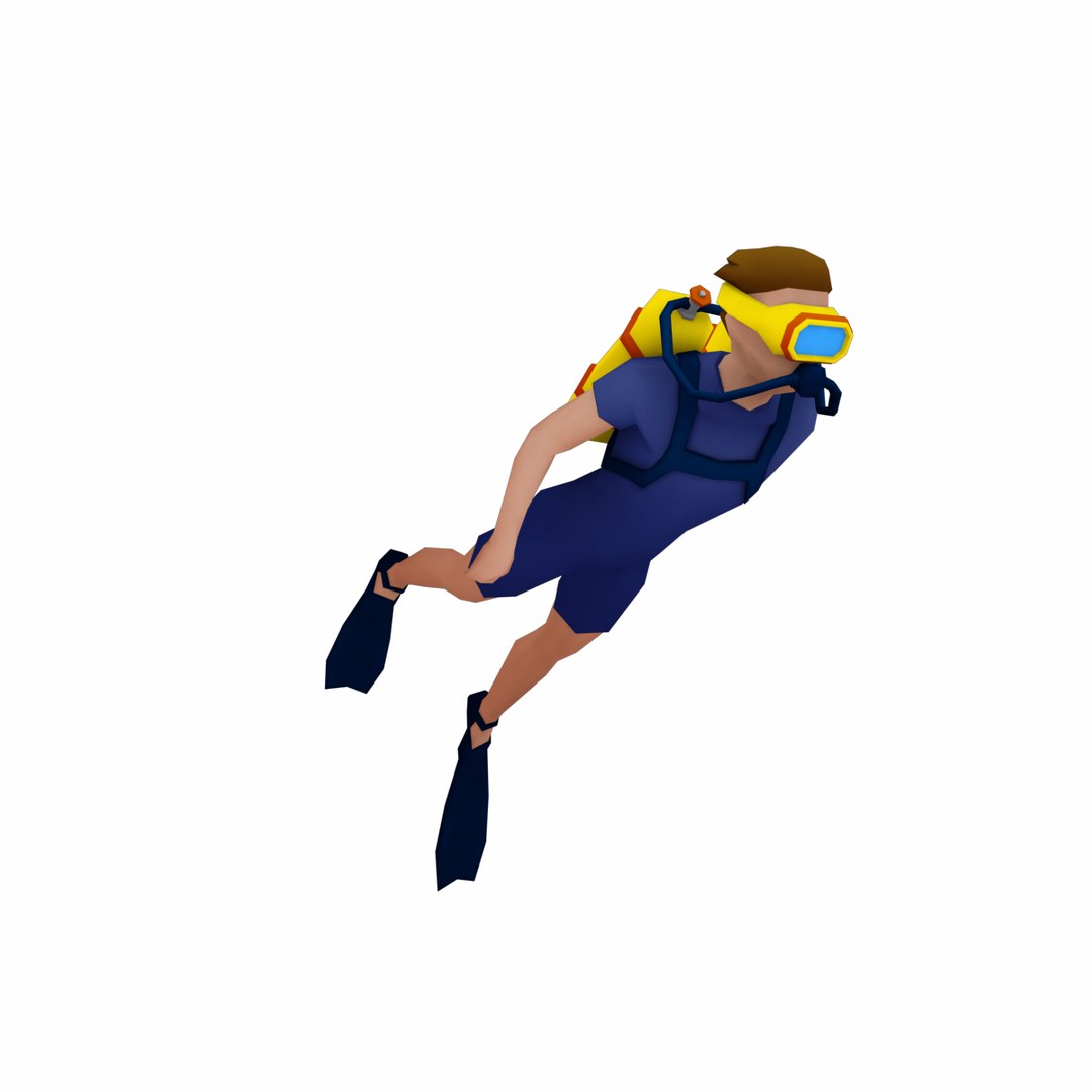3D Diver Animation Model - TurboSquid 1453547