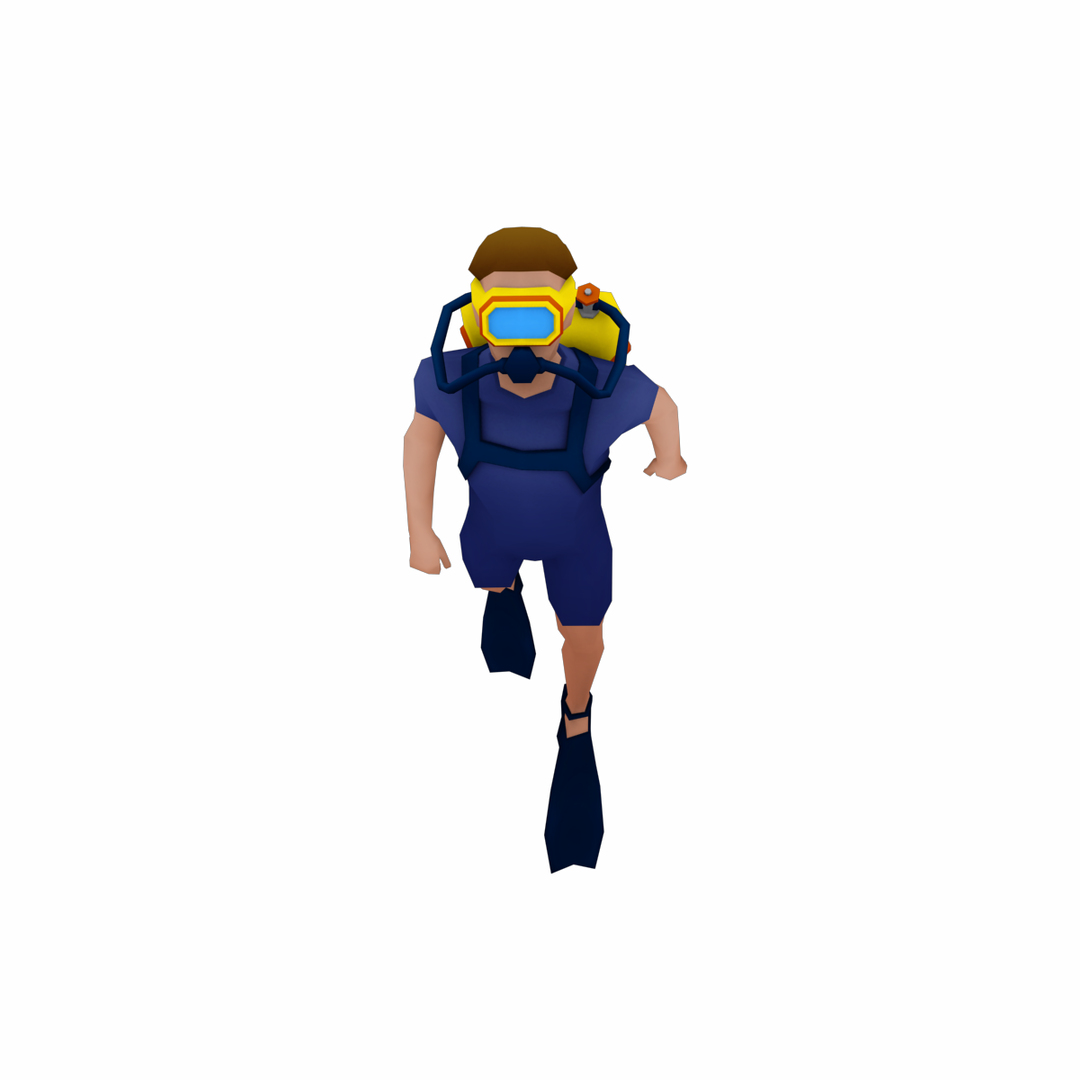3D Diver Animation Model - TurboSquid 1453547