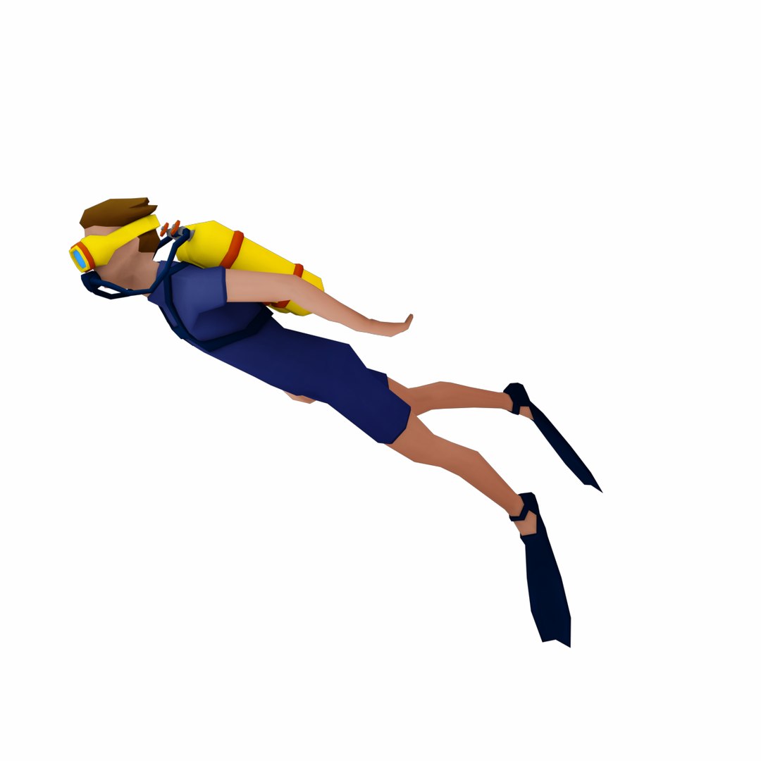 3D Diver Animation Model - TurboSquid 1453547
