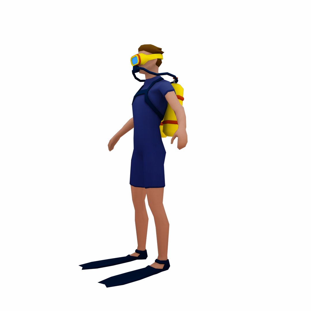 3D Diver Animation Model - TurboSquid 1453547