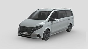 3D Low Poly Car - Mercedes-Benz EQV 2024
