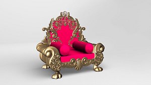 throne chair 3D