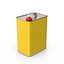 3D Yellow Containers Boxes Packages Bags Collection