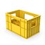 3D Yellow Containers Boxes Packages Bags Collection