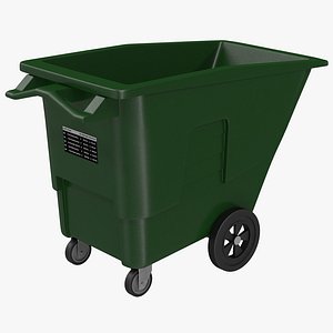 3ds max large rolling garbage green
