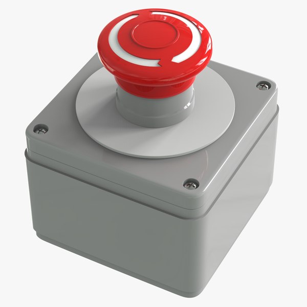 3d model push-button
