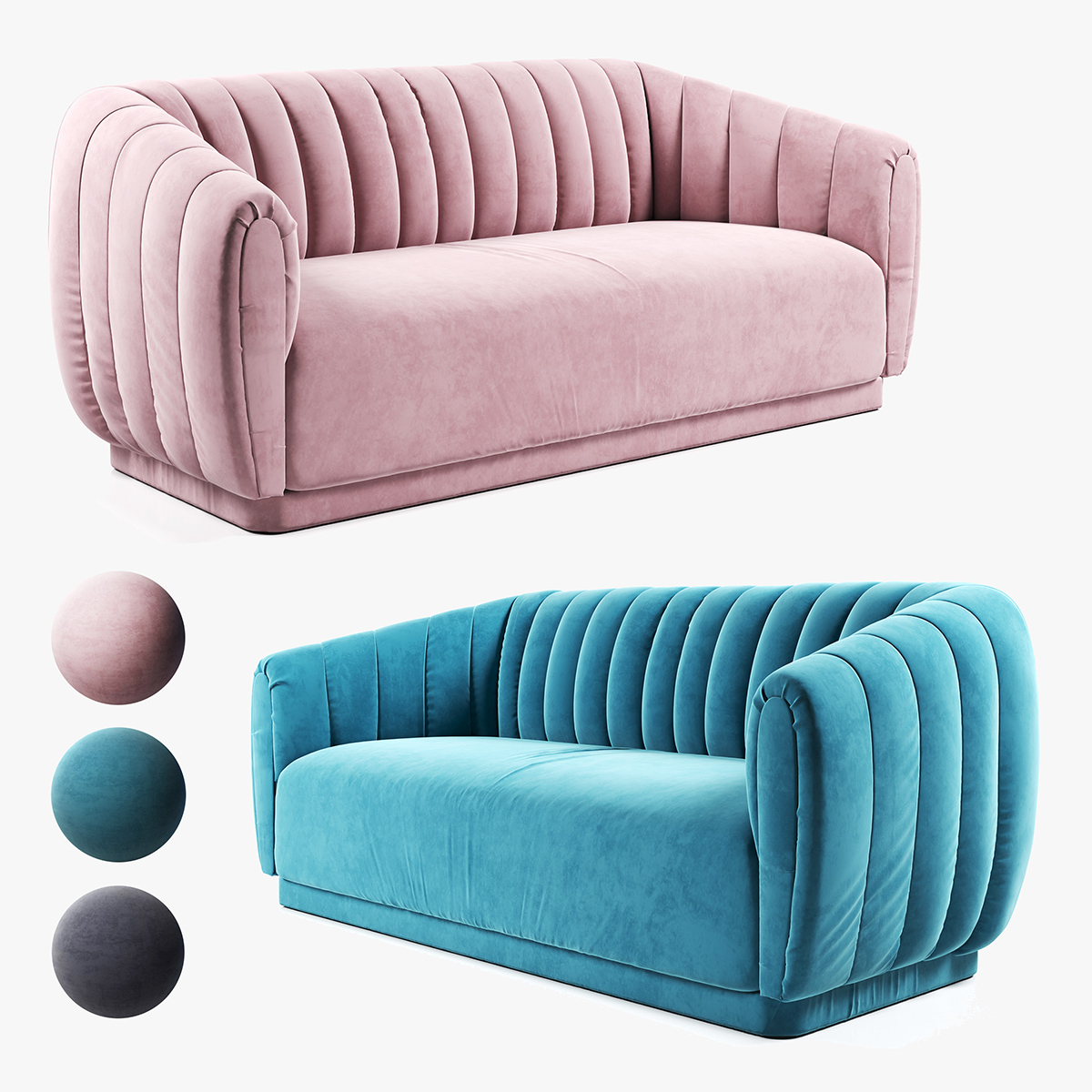 3D sofa arno velvet TurboSquid 1684205