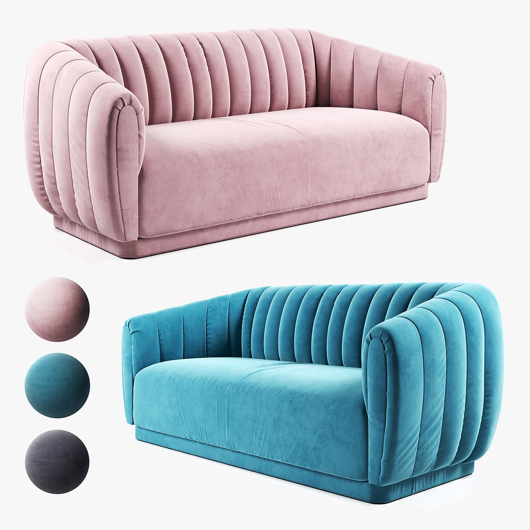 3D Sofa Arno Velvet TurboSquid 1684205