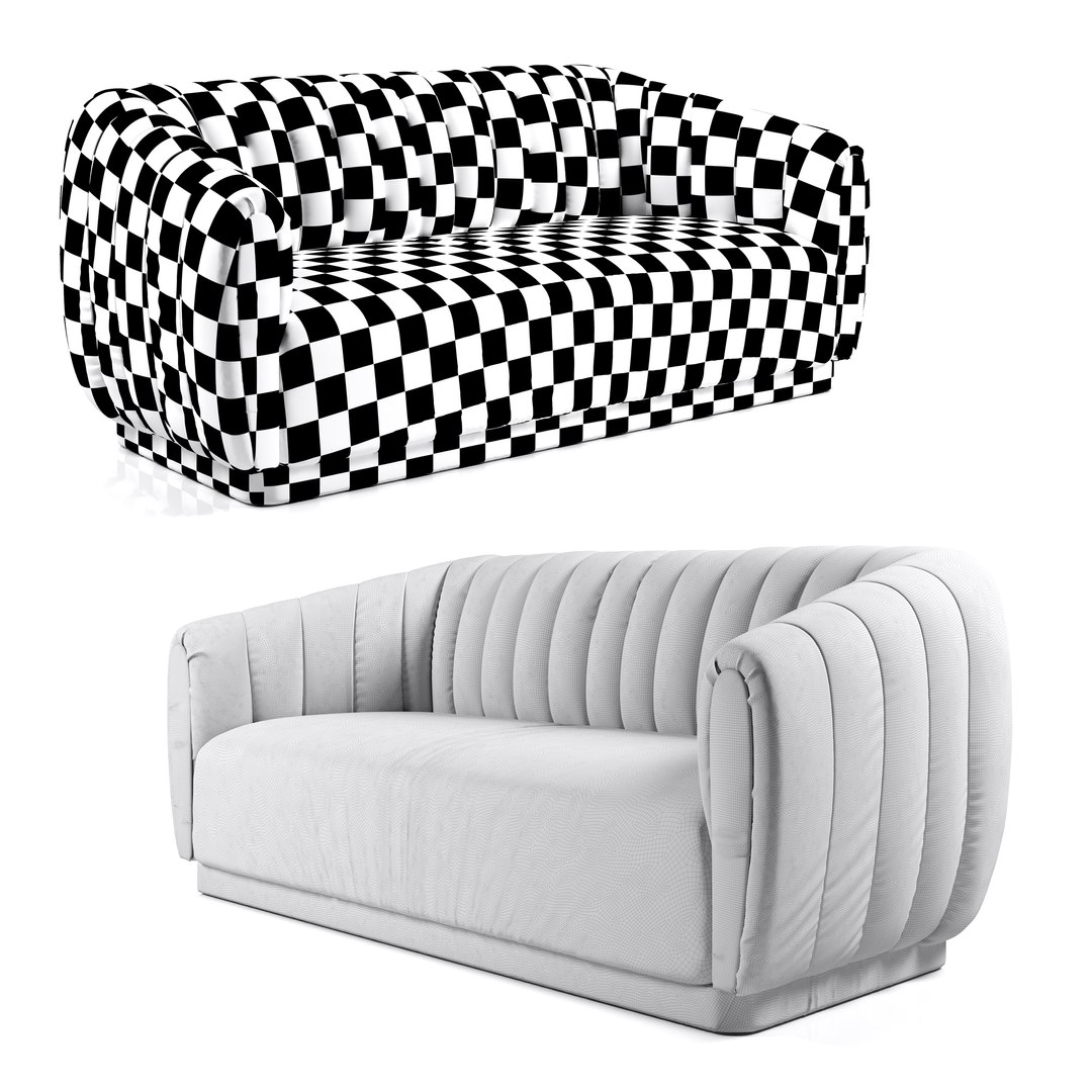 3D Sofa Arno Velvet TurboSquid 1684205