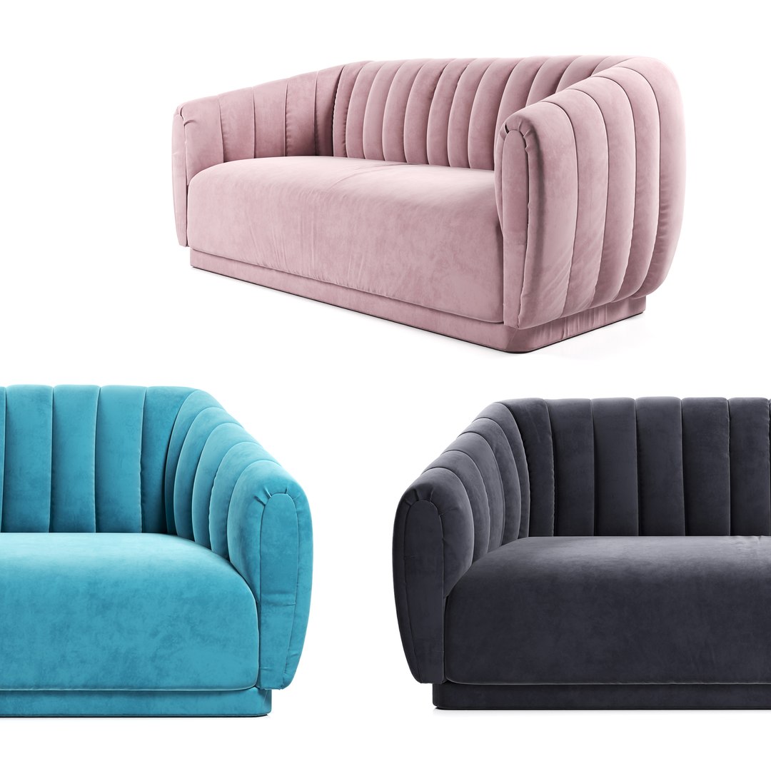 3D Sofa Arno Velvet TurboSquid 1684205