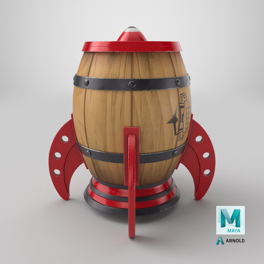 3D DK Rocket Barrel Donkey Kong Movie model https://p.turbosquid.com/ts-thumb/fW/85drmk/fb/stemcell_maya_arnold_render/png/1739298668/1920x1080/fit_q87/49850279067f5622dc659df106d24fdb0505608b/stemcell_maya_arnold_render.jpg