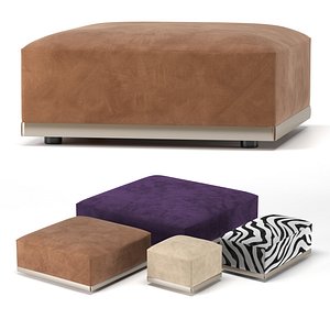 Ottoman, pouf and bench Minotti set, West and Fynn
