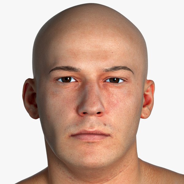 3D real pbr marcus human head model