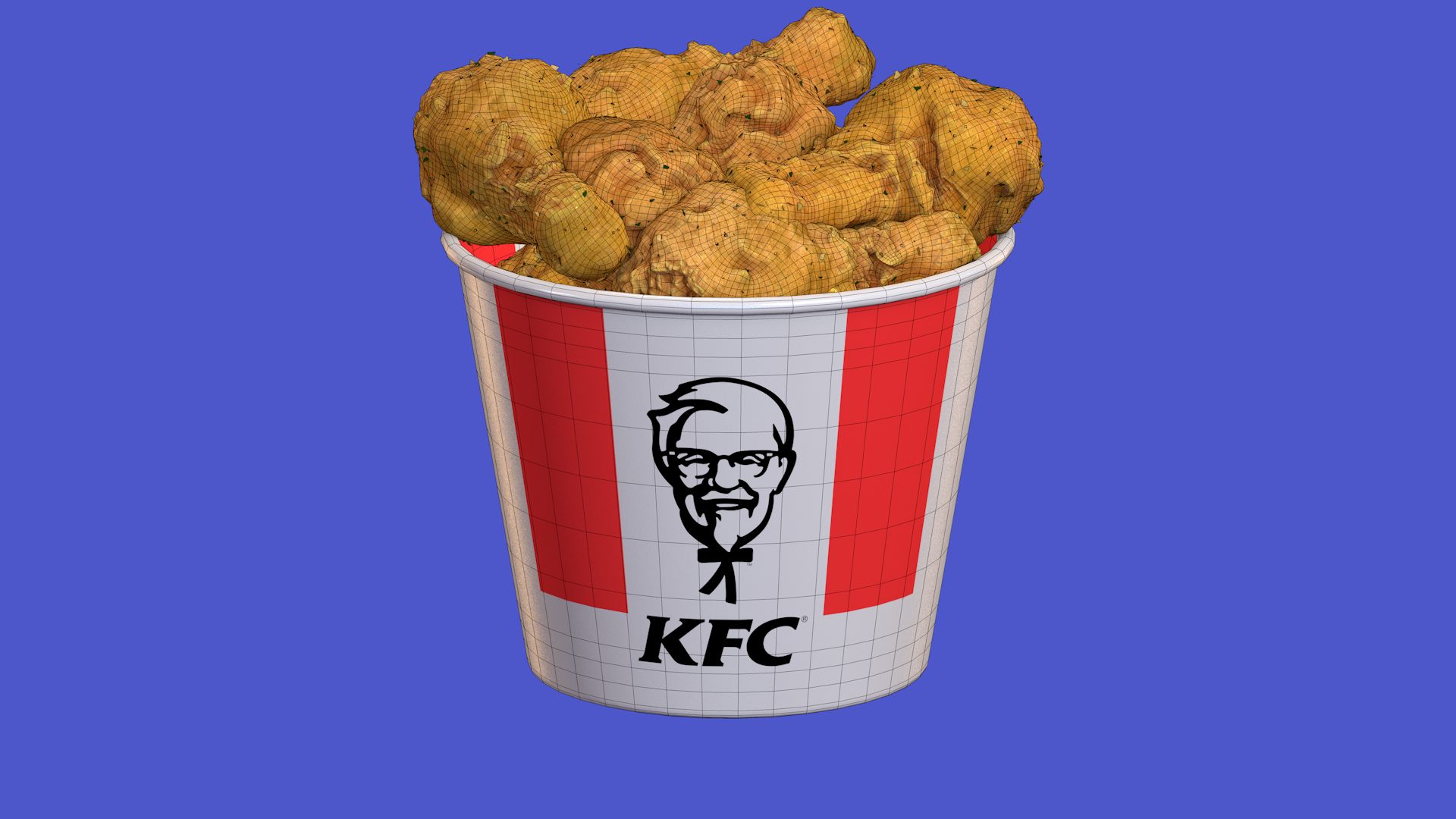 KFC Fried Chicken Bucket 8K TurboSquid Model 3D - 1747161